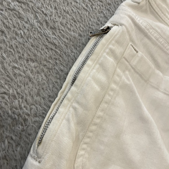 Diesel Industry Denim Jean Shorts Mens 34 White Button Fly Raw Hem - Picture 9 of 16